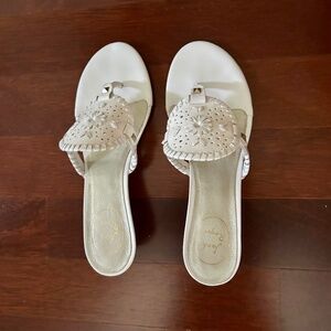Jack Rogers White Leather Sandals 9